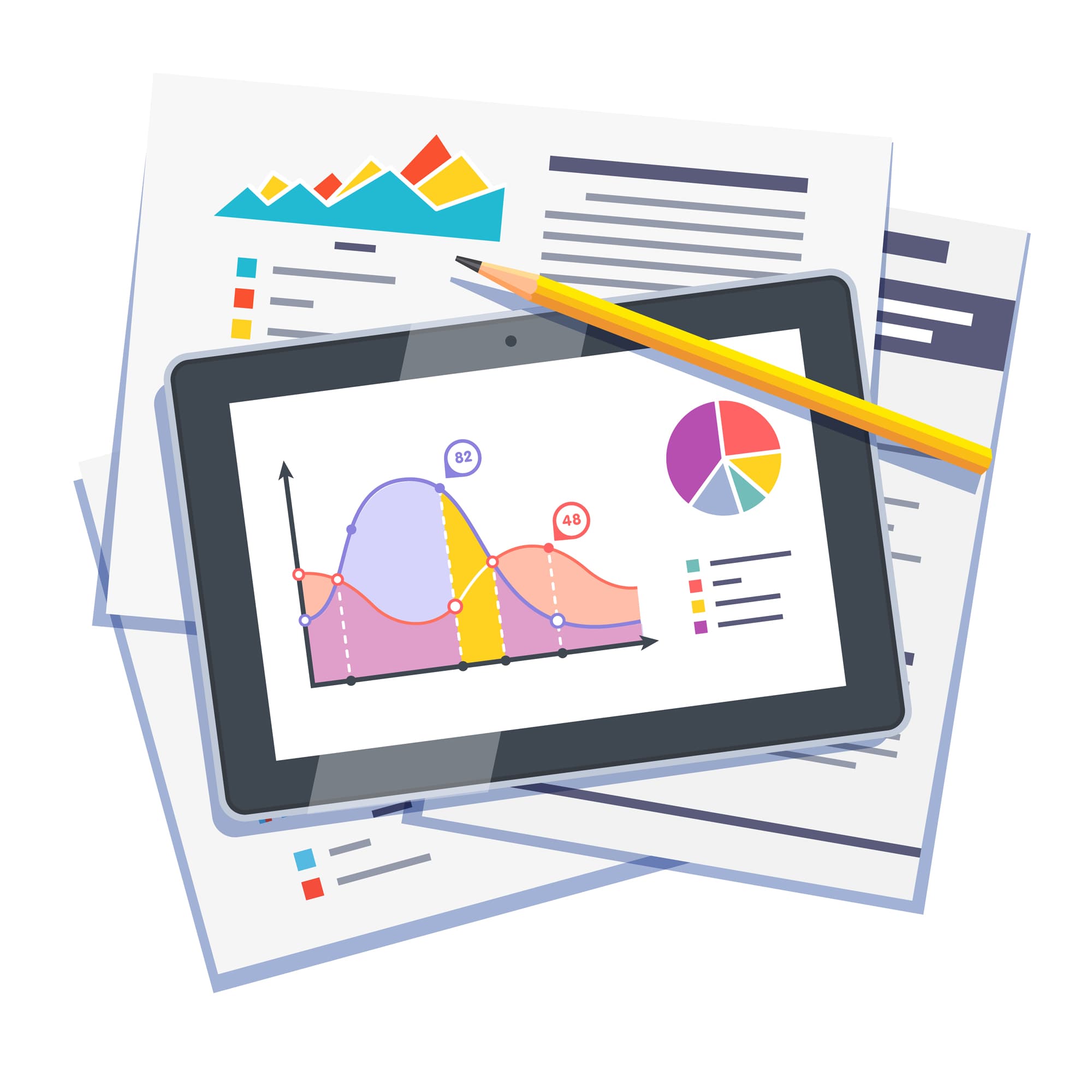Data analytics dashboard illustration