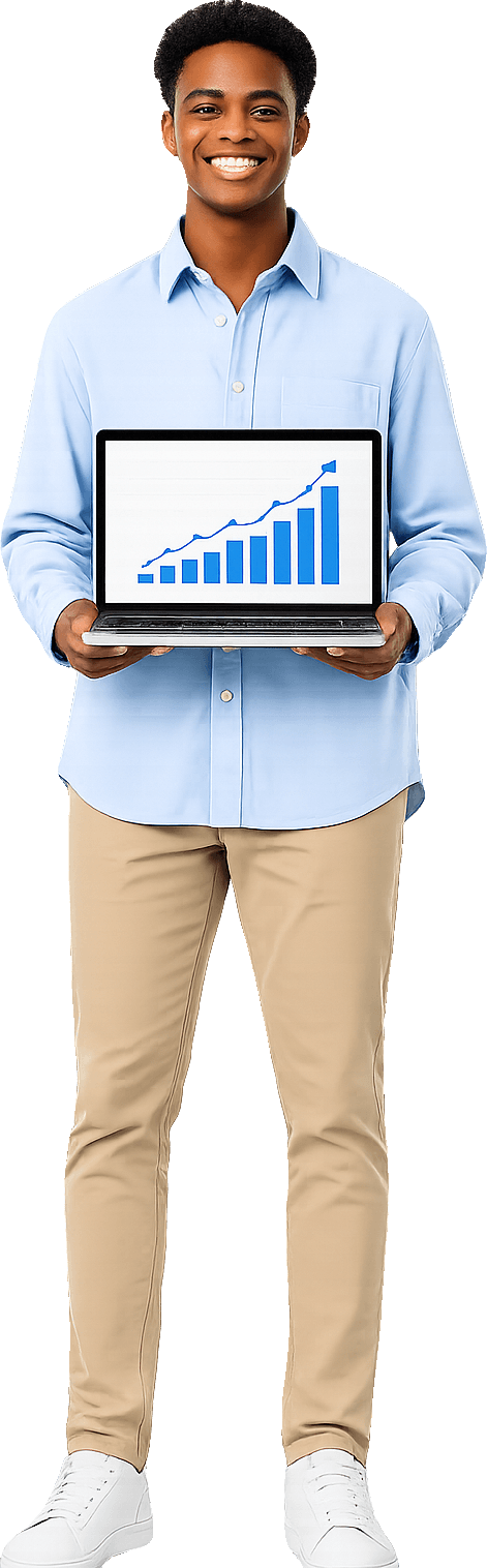 Data analyst presenting insight reports