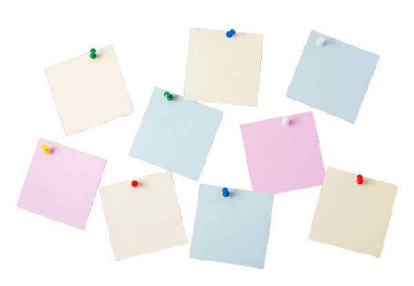 Sticky notes planning illustration